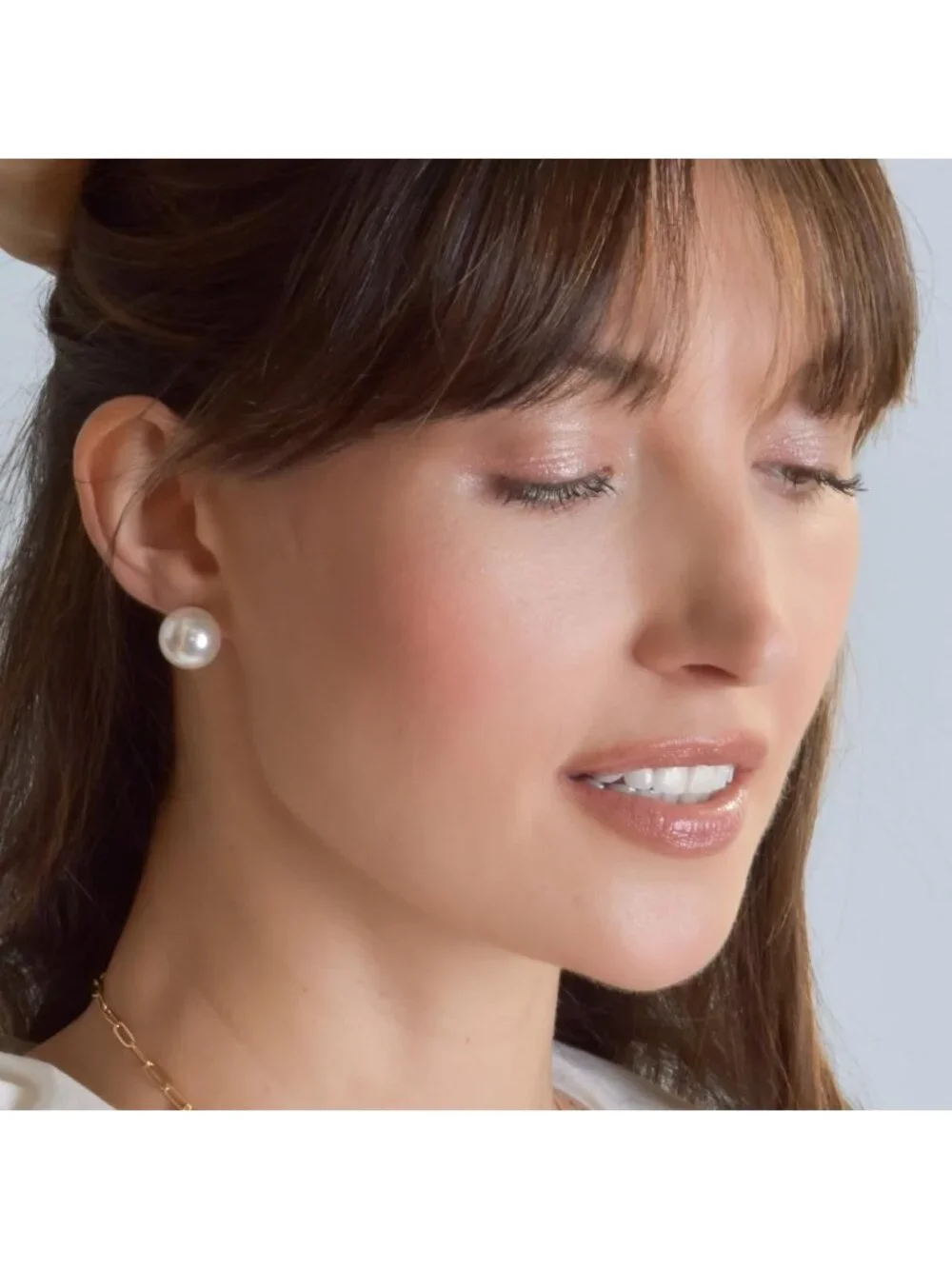 Oversized Simulated Pearl Clip-On Earrings for Women - Statement Jewelry
